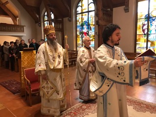 Посета епископа Андреја франкофонској парохији  Светог Маријуса и Светог Григорија Паламе у Лозани